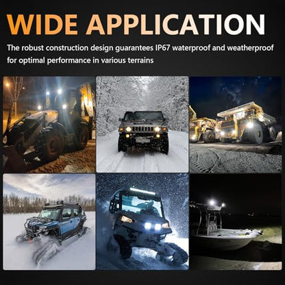 7 Inch Slim LED Light Bar for Truck Tractor, 12V-60V Small LED Work Light Pods Off Road Auxiliary Fog Lights 60W 6000lm, ATV Lawn Mower Golf Cart Pit Dirt Bike MTB eBike Night Riding Headlight - color: 7 Inch