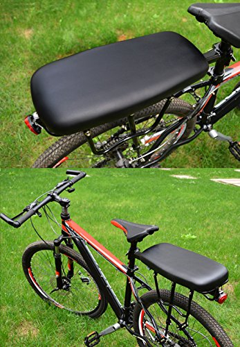 TOPCABIN Bicycle Manned Cushion Mountain Bike Back Shelf Seat Cushion Manned Comfortable Saddle Children Back Seat - color: Black