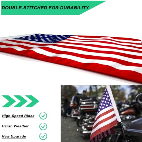 Motorcycle Flags 6X9,Motorcycle American Flag,Double Sided Double Stitched Motorcycle Flag - color: red