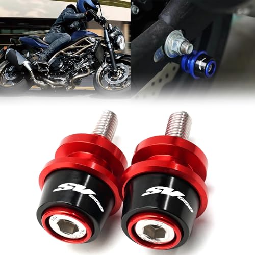 FOR SV650 SV650S 2024 CNC Aluminum Alloy 8MM Swingarm Spools Slider Stand Screw sv650 sv650s 2018-2024 Motorcycle Accessories (Red) - color: Red