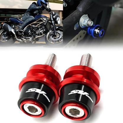 FOR SV650 SV650S 2024 CNC Aluminum Alloy 8MM Swingarm Spools Slider Stand Screw sv650 sv650s 2018-2024 Motorcycle Accessories (Red) - color: Red