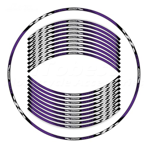 CBR 17 inch Wheel Rim Stickers Decals Tape Compatible with CBR600RR 2003-2025 F5 Motorcycle Reflective Rim Tapes Sticker Stripe (Purple) - color: Purple