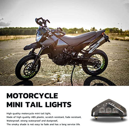 Motorcycle Led Brake Tail light License Plate Light 12V Universal Motorcycle Stop Running Lights for Quad ATV Dirt Bike Custom Chopper Street Bike - color: Smoke Lens#2
