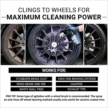 CAR GUYS Wheel Cleaner 1 Gallon Refill | Effective Rim and Tire Cleaner | Safe & Versatile Brake Dust Remover | 1 Gallon (Sprayer Not Included) - size: 1 Gallon Refill