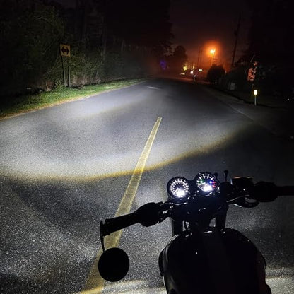 Eagle Lights 7 Inch Generation III Black LED Headlight Kit with Halo Ring DRL for Triumph T100 and T120 Models (Chrome Ring) - color: Chrome Ring