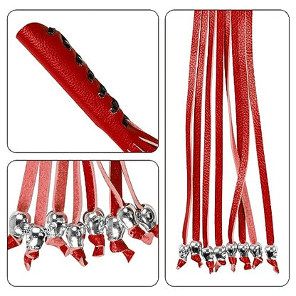 Motorcycle Lever Cover PU Leather Fringed Brake Clutch Covers Universal Grip Tassels Motorcycle Handlebar Covers with Skull Beads - color: Red
