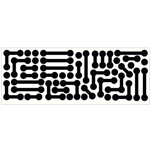 LiteMark Reflective Assorted Tech Shapes Sticker Decals for Helmets, Bicycles, Strollers, Wheelchairs and More - color: Black