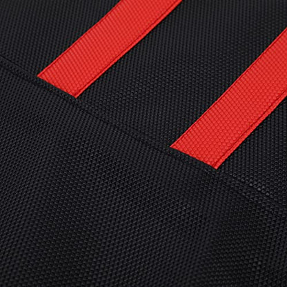 Ebike Seat Cover for Yozma In 10 Electric Dirt Pit Bike Motorcycle Non-Slip Soft Cushion Red - color: black background red stripes