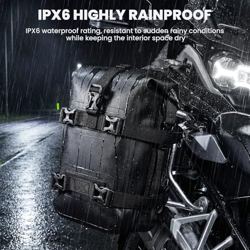 HOMIEE Motorcycle Saddle Bag 8L Waterproof Motorcycle Side Frame Bag Crash Bar Bag with Shoulder Strap