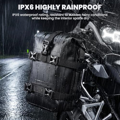 HOMIEE Motorcycle Saddle Bag 8L Waterproof Motorcycle Side Frame Bag Crash Bar Bag with Shoulder Strap