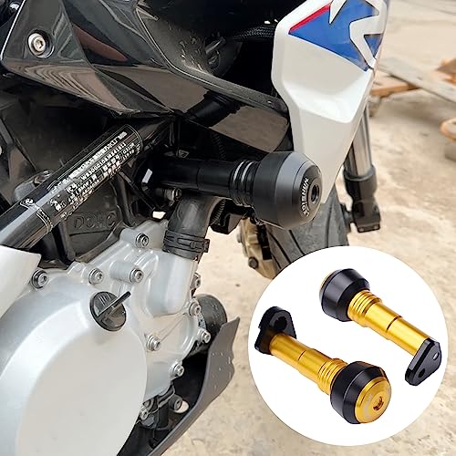 Motorcycle Falling Protection Frame Sliders Fairing Guard Anti Crash Pad Protector Compatible With BMW G310R, G310GS (2017-2025) ; G310 R, GS 17-18-19-20-21-22-23-24-25 (Gold) - color: Gold