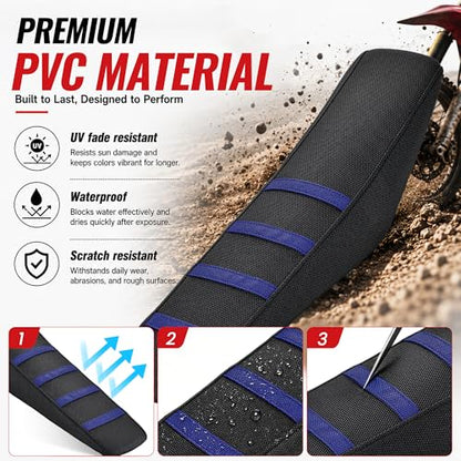 Seat Cover for Yozma IN10,Non-Slip Motorcycle Cushion Cover for Electric Dirt Bike Ebike Yozma in 10-Blue - color: Blue