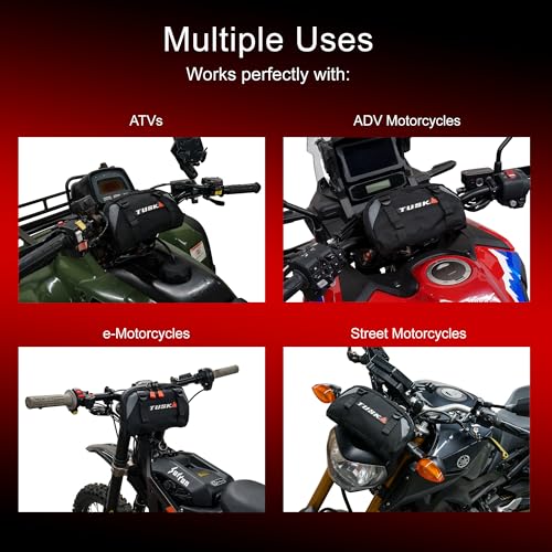 TUSK Handlebar Bag Dirt Bike/Adventure/Snow Bike/ATV/Compatible with SURRON SUR-RON/eBike/MTB/ 2.3L Capacity