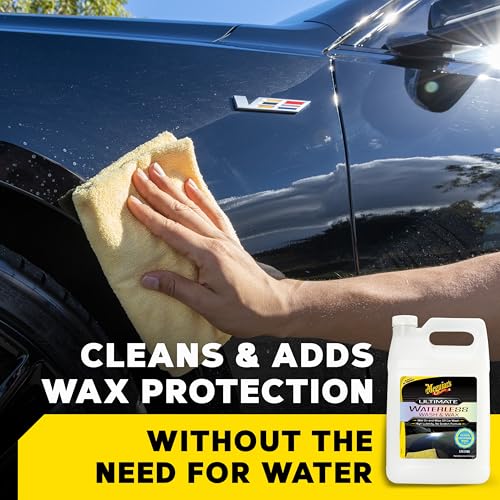 Meguiar's Ultimate Waterless Wash & Wax - Waterless Car Wash & Wax Without Swirling or Scratching - Easy Car Maintenance, No Water Required -1 Gallon (128 Oz) - size: 128 Fl Oz
