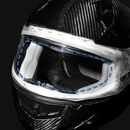 Motorcycle Helmet Visor Anti Fog Film,Helmet Face Shield Anti-fog Insert Film 3.66" x 10.7" | Fog-resistant Clear Visor For Riding in Humid Cold Weather,Easy to Install,No Glue Residue Left,Long-Term Effects,Ride Safe - size: Super Clear - Over 300 Second