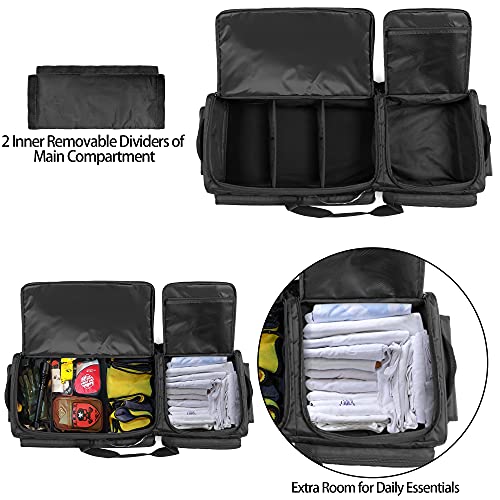 samdew Under Seat Storage Bag Fit for SuperCrew Cab & Crew Cab, Back Seat Double-Compartment Organizer for Truck, Practical Underseat Tool Box with Inner Dividers & Multiple Pockets (Patented Design)