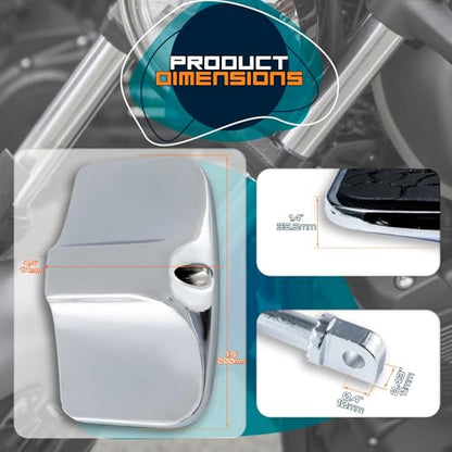 Rear Passenger Footpeg Passenger Peg Floorboard Footboard for Harley Dyna Electra Glide Road Electra RoadKing Fat boy Sportster 883 1200 Sportsters Dynas Softails V-Rod (Eagle-Chrome) - size: Eagle-Chrome