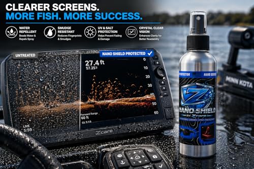 Screen & Glass Cleaner Spray with Ceramic Coating - Hydrophobic Protection for Sunglasses, Boat Screens, Electronics - Streak Free Water Repellent - Nano Shield by Z Care