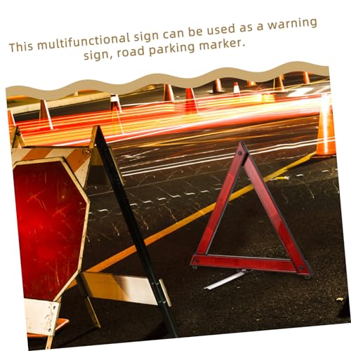 3pcs Reflective Emergency Triangle Reflectors for Vehicles High Visibility Roadside Warning Triangles Essential Traffic Safety Tools for Nighttime Use