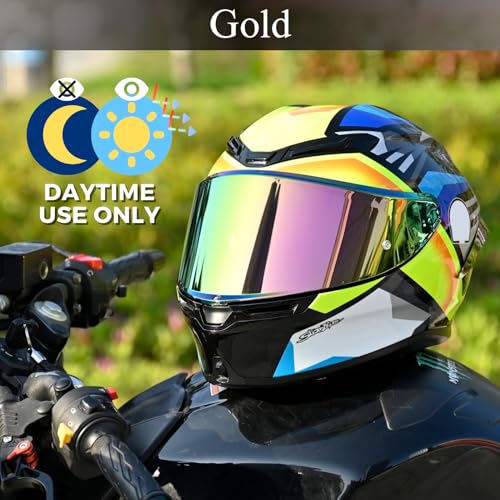 Compatible With K6S Visor K6 Face Shield Replacement Tinted Visor Helmet Accessories (Gold) - color: Gold