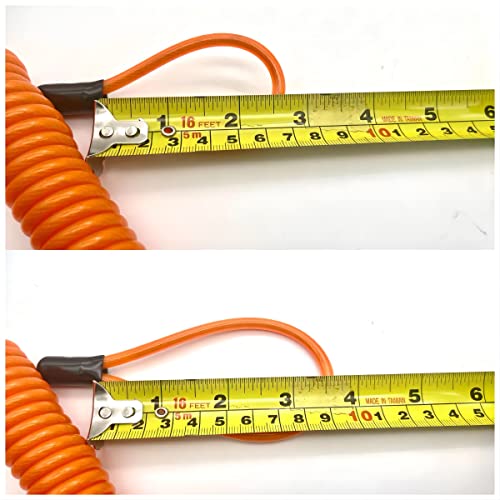 Lock Safety Cable for Motorcycle, 6.5 Feet, Disc Lock Reminder, Orange