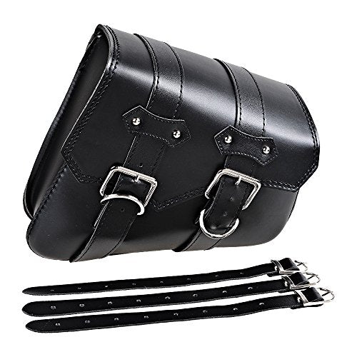 Motorcycle Solo Saddle Bag Compatible with Harley Sportster XL883 XL1200 Right Side Black - size: Right Side without Side Storage