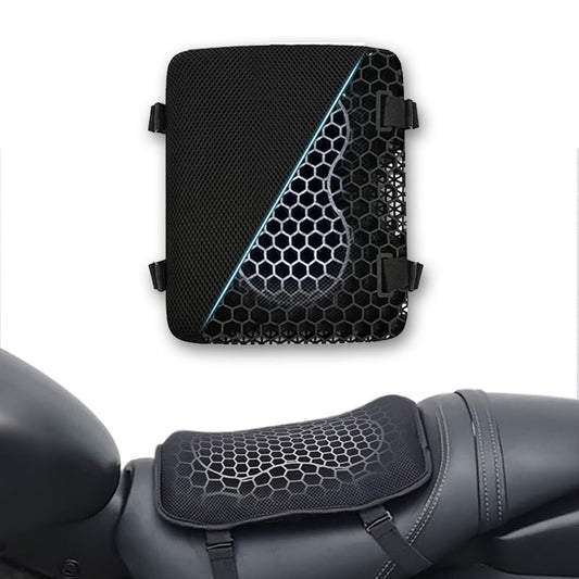 Motorcycle Seat Cushion for Honda SCL500 2024, 3D Honeycomb Shock Absorbing Seat Pad, Breathable Gel Seat Cushion Comfortable for Motorbike Long Rides
