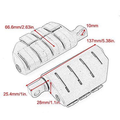 Motorcycle Foot Pegs,Highway Pegs Footrest,Footboard,Fit for Harley Cruisers Street Glide Softail Sportster Dyna - color: Style 4#-Chrome