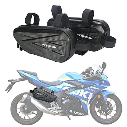 Motorcycle Tail Bag Saddle Bag Bike Waterproof Frame Bag EVA Hard Shell Side Hanging Bag Seat Tube Accessories Storage Packge 2Pcs