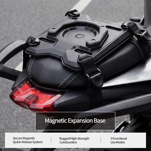 Rhinowalk Motorcycle Tail Bag Magnetic Expansion Base for Quick Release Magnetic Rear Seat Bag