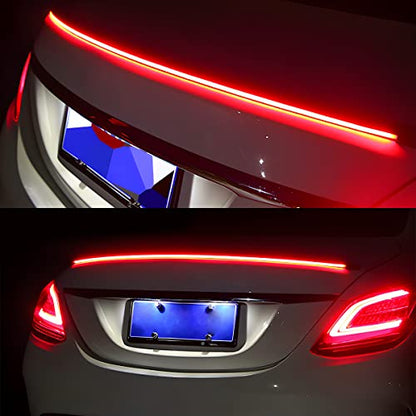 Car LED Brake LED Strip Light, 35inch 144LED DC12V High Mount Stop Brake Light Bar, Rear Window Warning Signal Light for Vehicles Trucks Cars