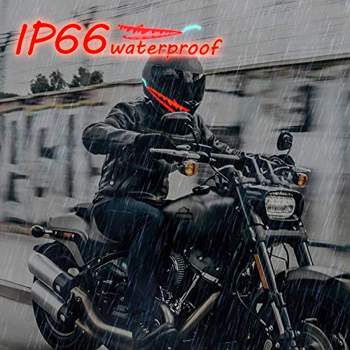 Motorcycle Flash Light Strip for Night Riding, Shark Shape EL Signal Wire Light for Motorcycle Red
