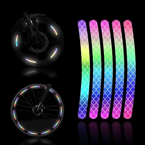 2 Pcs Universal Reflective Wheel Rim Stripe, Night Safety Warning Stickers, for Car Motorcycle Bicycles