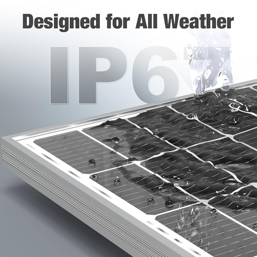 SOLPERK 100 Watt Solar Panel 12 Volt, 100W Solar Panel High-Efficiency Monocrystalline Solar Panels for Home, RV, Camping, Marine, Rooftop, Off-Grid Applications - size: 100W Single Panel