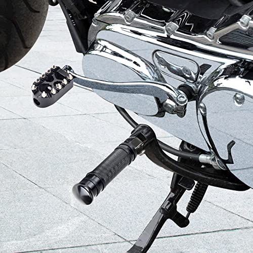 Goldfire Pair Billet CNC Aluminum Motorcycle Foot Pegs Male Mount Footpegs Footrest Compatible with Harley Dyna, Sportster, Forty Eight