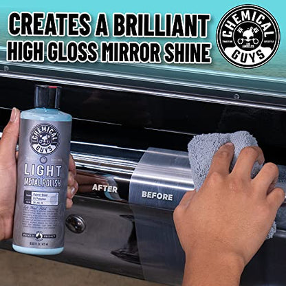Chemical Guys SPI_404_16 Light Metal Polish (Works on Chrome, Stainless Steel, Aluminum & More), 16 fl oz - style: Light Metal Polish