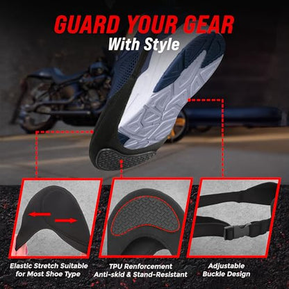Badass Moto Motorcycle Shifter Shoe Protector, Motorbike Shoe Cover, Motor cycle Gear Shift Shoes guard, Anti Scuff Boot Protector - Men & Women Moped Sneaker Protection Fits Up To Size 12 - style: 3 Pack Shifter Shoe Protector