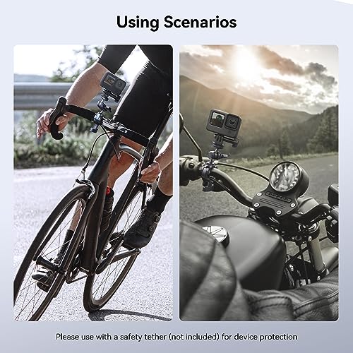 SMALLRIG Bike Motorcycle Handlebar Mount for Gopro, Pole and Roll Bar Mount, CNC All-Metal 22-32mm for Action Cameras Gopro, Insta360 and DJI - 4191