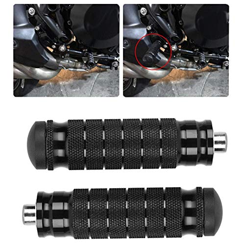 KIMISS Motorcycle Universal 8mm Foot Pegs,1 Pair CNC Aluminum Motorbike Rear Footrests Non-slip Foot Rest Pegs Pedals