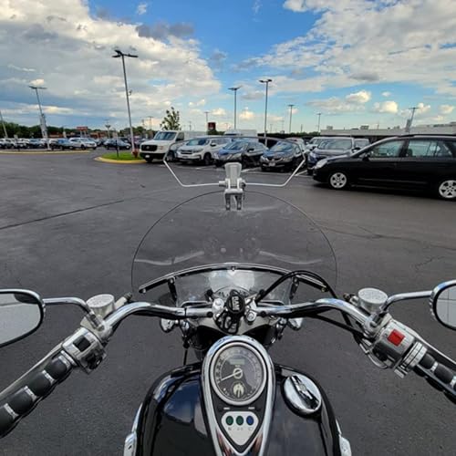 Universal Motorcycle Windshield Extension Spoiler Clips | for Kawasaki BMW Triumph Motorbike, Suzuki, Dirt Bikes, Adjustable Wind Air Deflector(Light Gray)