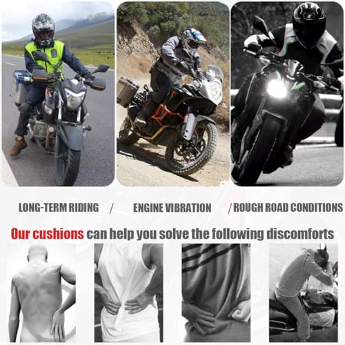 Motorcycle Seat Cushion for Harley Davidson Softail Fat Boy 1990-2024, Gel Motorcycle Seat Cushion Pain Relief for Long Rides Breathable Anti-Slip Ergonomic Design