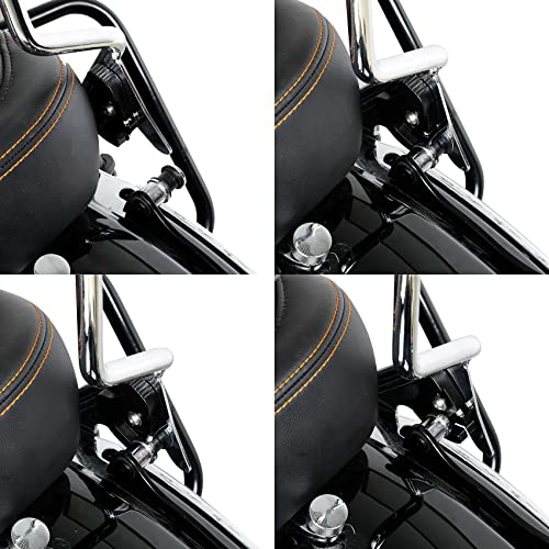 TCT-MOTORPARTS Detachable Backrest Sissy Bar w/Docking Hardware Kits Fit For Harley Touring Street Road Glide 2009-2013 - color: Chrome #1(2009-2013)