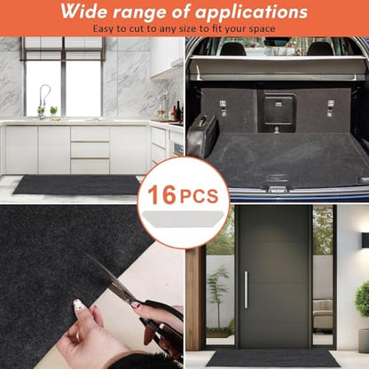JERIA 2 Pcs 36 X 60 Inch Oil Spill Mat for Under Car Driveway,Oil Leaks Absorbent Oil Pad,Tape Rubber Mat Garage Floor with 16 PCS Tapes - size: 36'' X 60'' (2 PCS)