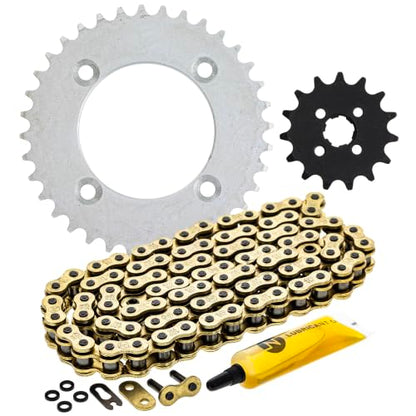 NICHE Drive Sprocket Chain Combo for Honda XR70R Front 15 Rear 36 Tooth 420VM-X X-Ring 86 Links - size: X-Ring Chain