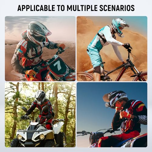 NEEWER Motorcycle Helmet Chin Strap Mount Accessories Kit Compatible with GoPro Hero 13 12 11 10 9 8 7 Black DJI OSMO Action 5 Pro 4 3 2, Action Camera Mount Adapter with 1/4" Screw Included