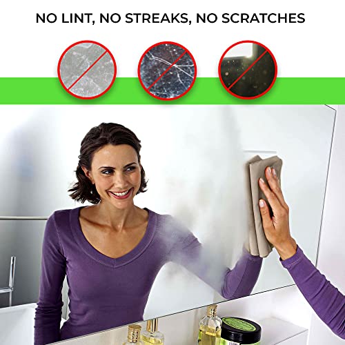 TiLO Microfiber Cleaning Cloth – 19 x 13-inch Microfiber Cleaning Cloths – Ultra-Absorbent and Reusable – Soft Polishing Cloth for Dust, Grease, Dirt – Non-Abrasive – Beige - color: Beige