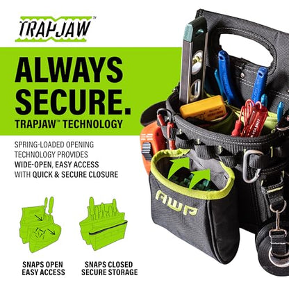 AWP Tool Pouch, Electrician Tool Pouch, Premium, Professional Multi-Pocket Organizer - size: 1 Pack, style: Portable Tool Box