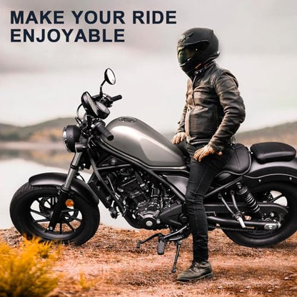 Turtle-Shaped Motorcycle Seat Cushion, Large 3D-Honeycomb Structure Pressure Relief & Breathable Motorcycle TPE Gel Seat Pad for Long Rides