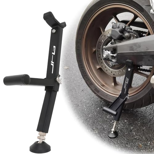 Motorcycle Rear and Front Wheel Lift Stand Trail Stand Easy And Portable-Second Generation New Design for Most Motorcycle Wheels - color: Black