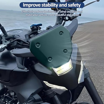 Compatible with Yamaha MT09 MT-09 MT09 SP 2024-2025 Motorcycle Wind Deflector Front Windscreen Fly Screen(Titanium) - color: Titanium